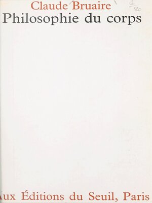 cover image of Philosophie du corps